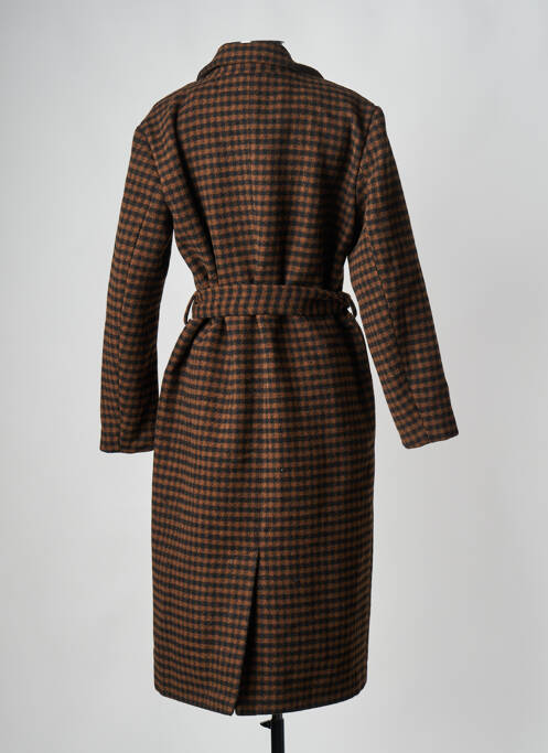 Manteau long marron OBJECT pour femme