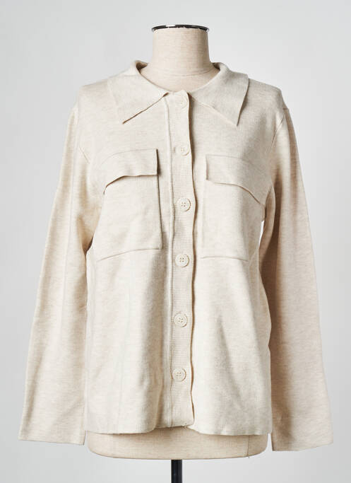 Gilet manches longues beige VILA pour femme