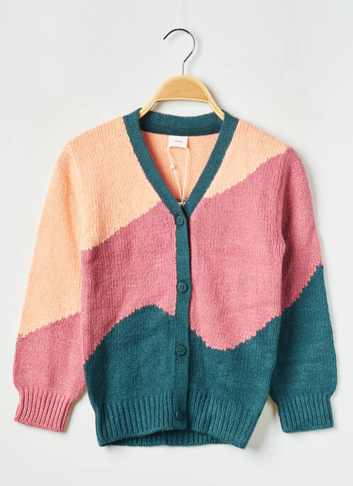 Gilet manches longues vert S.OLIVER pour fille