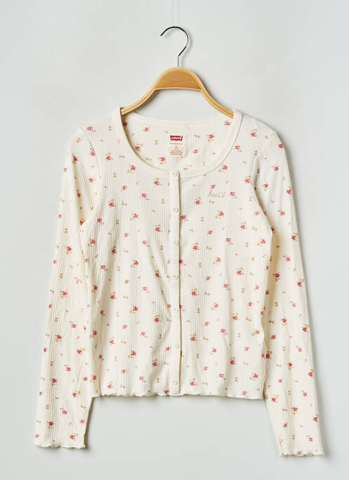 Gilet manches longues blanc LEVIS pour fille