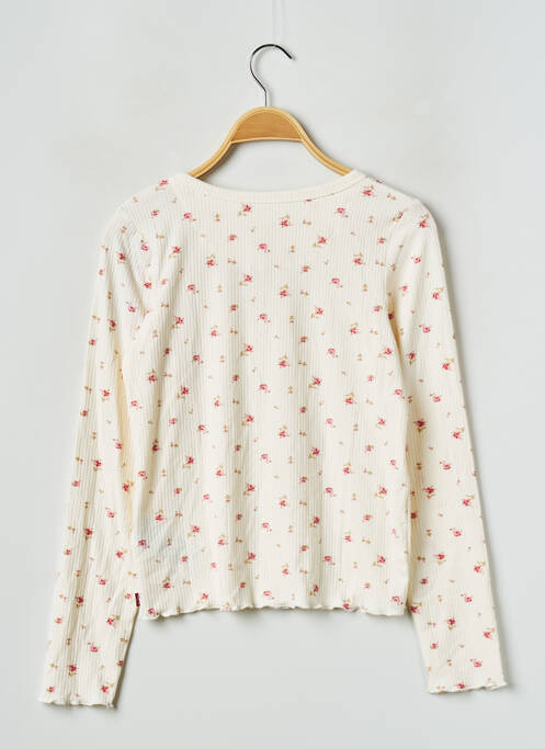 Gilet manches longues blanc LEVIS pour fille