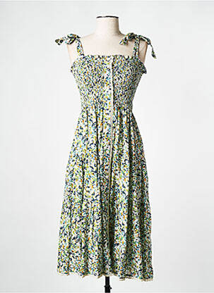 Robe mi-longue vert M.A.B.E femme
