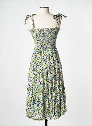 Robe mi-longue vert M.A.B.E femme