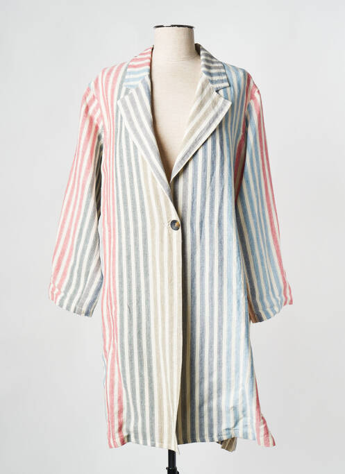 Manteau long multicolore DIEGA pour femme