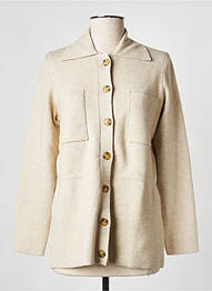 Gilet manches longues beige MSCH COPENHAGEN femme