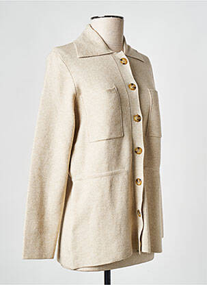 Gilet manches longues beige MSCH COPENHAGEN femme
