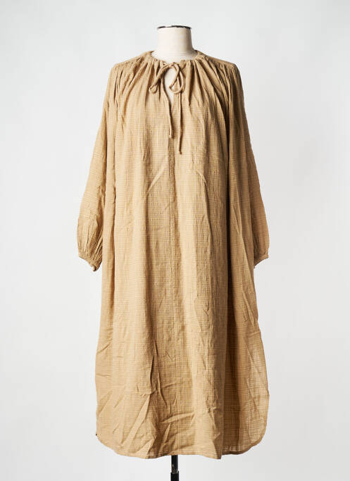 Robe mi-longue beige BELLE PIÈCE pour femme