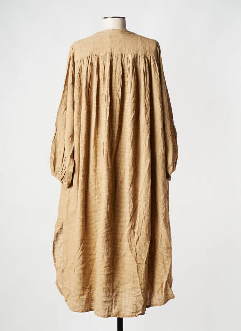 Robe mi-longue beige BELLE PIÈCE pour femme