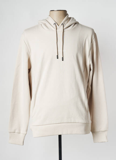 Sweat-shirt beige CALVIN KLEIN pour homme