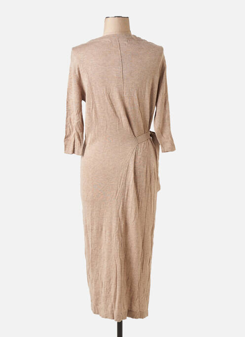 Robe mi-longue marron MANGO pour femme