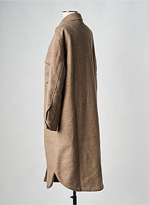 Manteau long beige OBJECT femme