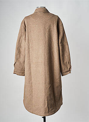 Manteau long beige OBJECT femme