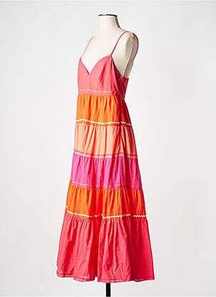 Robe mi-longue rose TWINSET femme