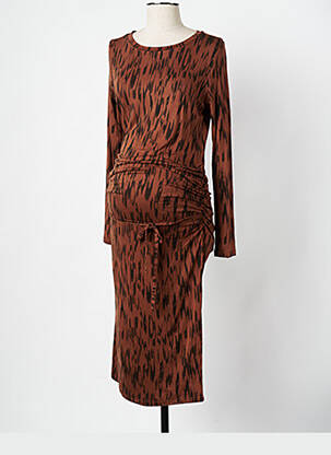 Robe maternité marron SUPERMOM pour femme