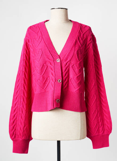 Gilet manches longues rose TWINSET pour femme