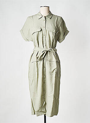 Robe mi-longue vert OBJECT femme