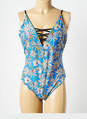 Maillot de bain 1 pièce bleu WILD femme