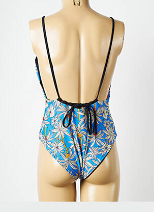 Maillot de bain 1 pièce bleu WILD femme