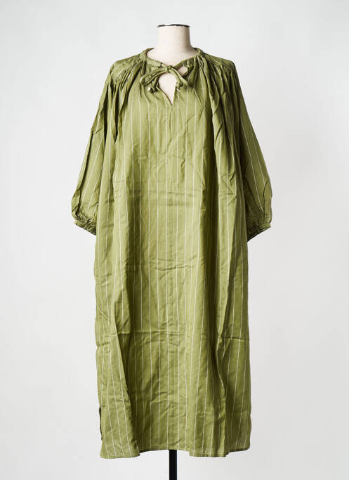 Robe mi-longue vert BELLE PIÈCE pour femme