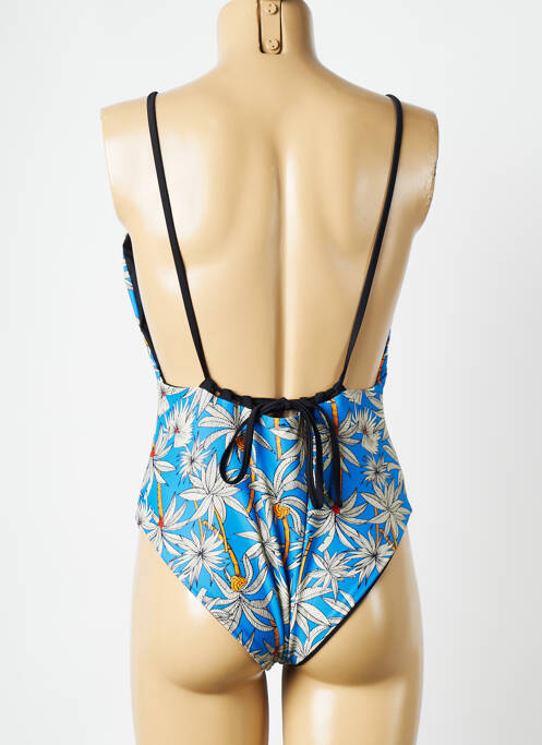 Maillot de bain 1 pièce bleu WILD pour femme
