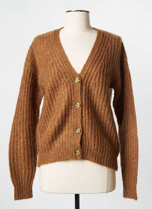 Gilet manches longues marron HARTFORD pour femme