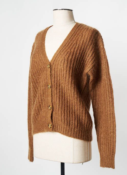 Gilet manches longues marron HARTFORD pour femme