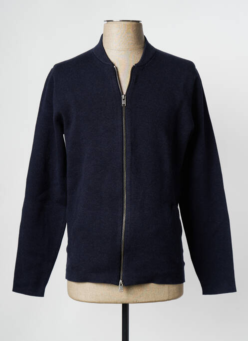 Gilet manches longues bleu SELECTED pour homme