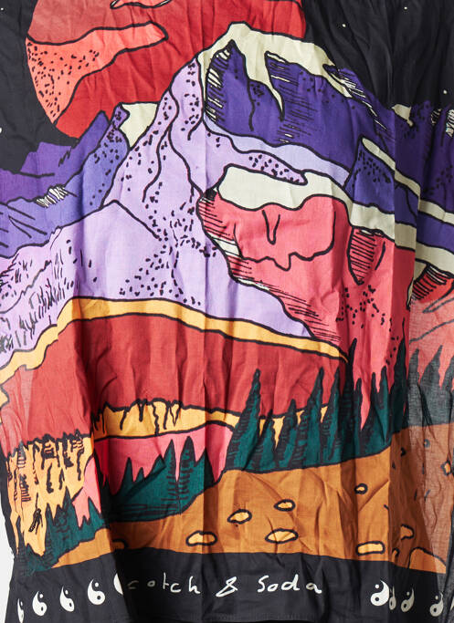 T-shirt noir SCOTCH & SODA pour femme