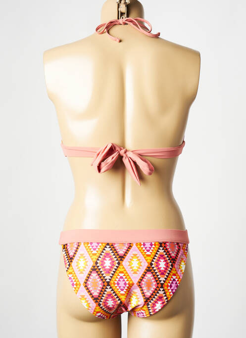 Maillot de bain 2 pièces rose WILD pour femme