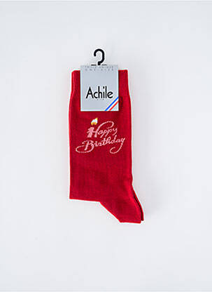 Chaussettes rouge ACHILE pour homme