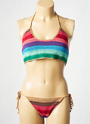 Maillot de bain 2 pièces rouge RECC femme