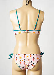 Maillot de bain 2 pièces rose WILD pour femme seconde vue