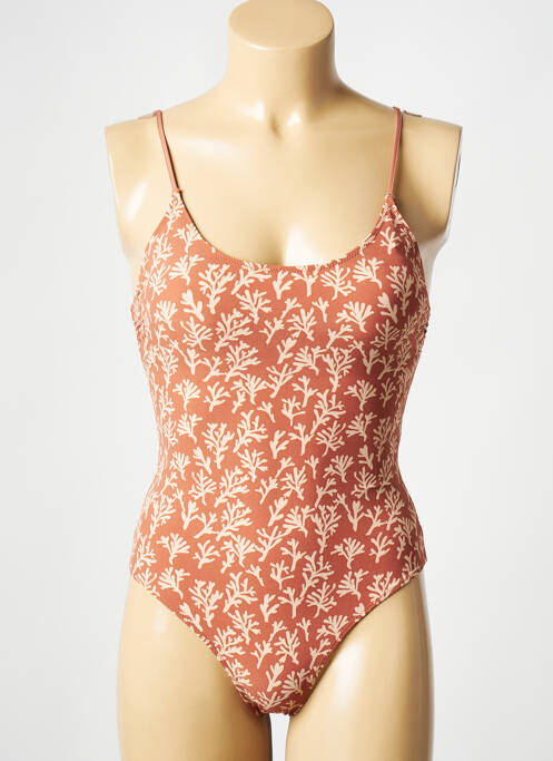 Maillot de bain 1 pièce orange LOVE STORIES pour femme