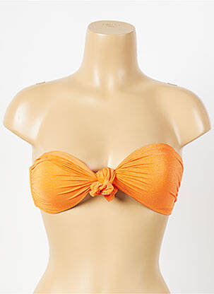 Haut de maillot de bain orange ALBERTINE femme