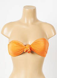 Haut de maillot de bain orange ALBERTINE femme