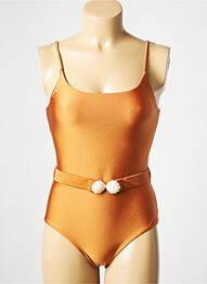 Maillot de bain 1 pièce orange ALBERTINE femme