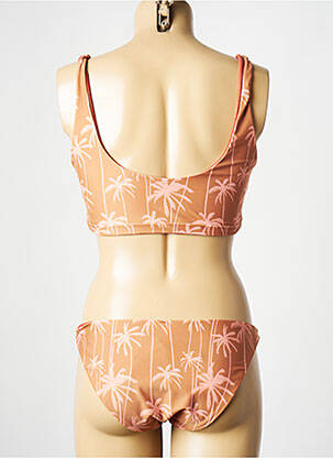 Maillot de bain 2 pièces marron WILD femme