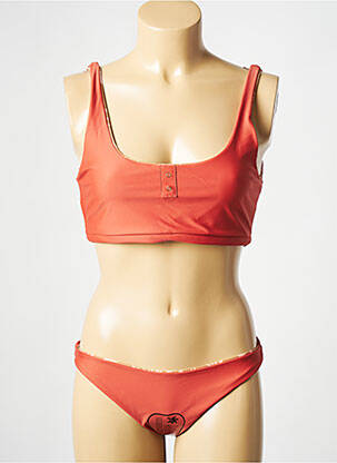Maillot de bain 2 pièces marron WILD femme