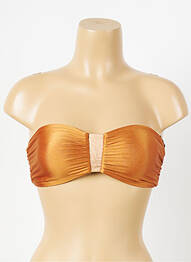 Haut de maillot de bain orange ALBERTINE femme
