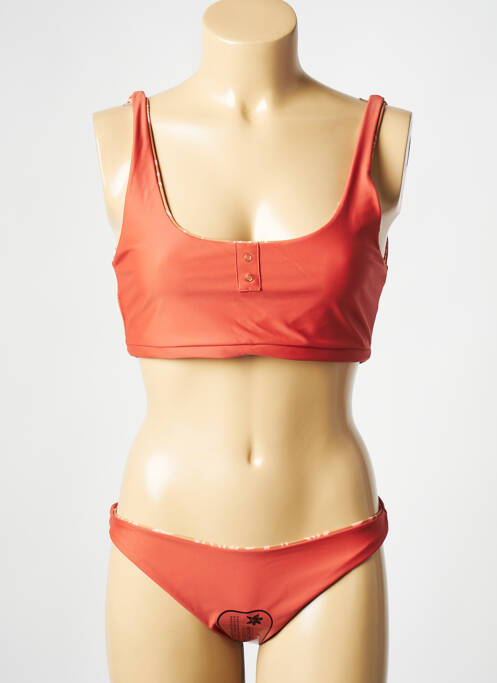 Maillot de bain 2 pièces marron WILD pour femme