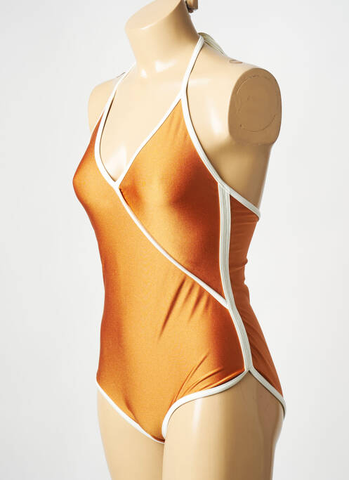 Maillot de bain 1 pièce orange ALBERTINE pour femme