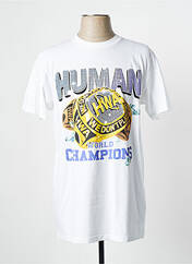 T-shirt blanc HUMAN WITH ATTITUDE pour homme seconde vue