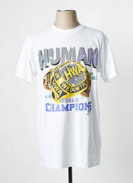 T-shirt blanc HUMAN WITH ATTITUDE homme