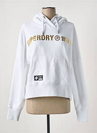 Sweat-shirt blanc SUPERDRY femme