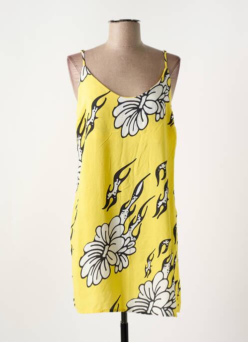 Robe courte jaune OBEY pour femme