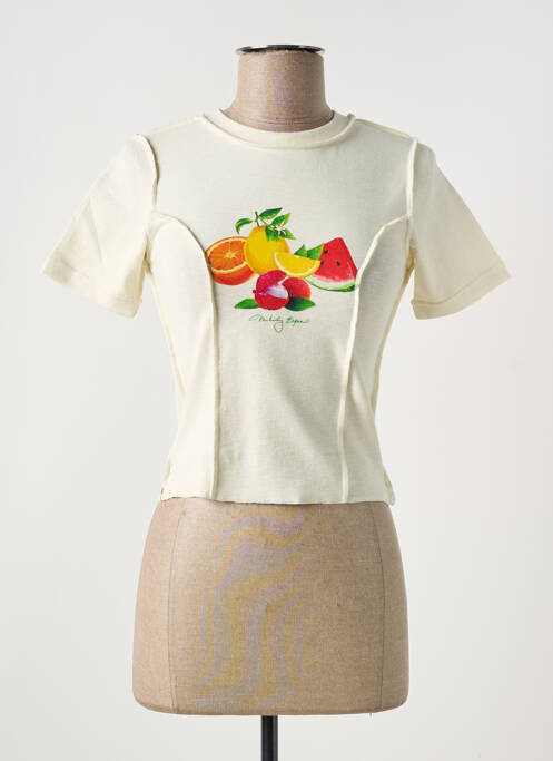 T-shirt beige MELODY EHSANI pour femme