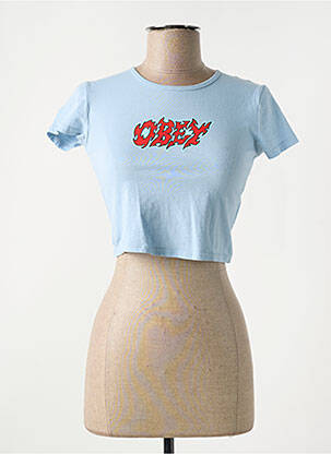 T-shirt bleu OBEY femme