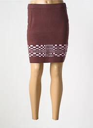 Jupe courte marron OBEY femme