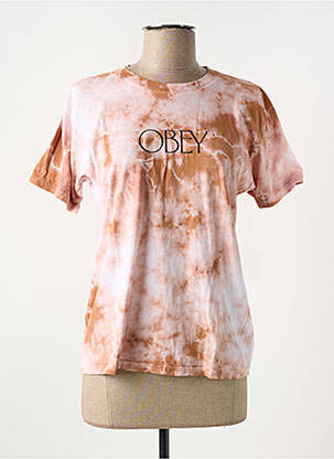 T-shirt rose OBEY femme