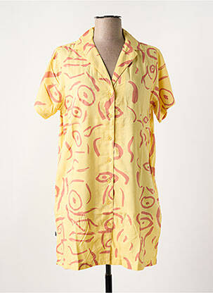 Robe courte jaune OBEY femme
